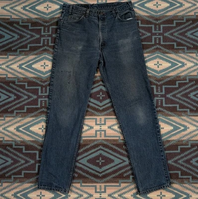 Pantalones de mezclilla Levis Signature 540 relajados azules para hombre 35x34 lengüeta naranja lavado oscuro  Foto 1 de 4