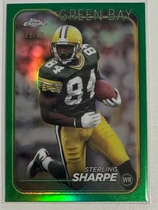 Sterling Sharpe Topps Chrome 2024 True Green Refractor/99 Green Bay Packers - Bild 1 von 2
