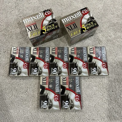 Lote de 17 - Cassete de áudio selado Maxell XLII 90 alto viés - 2 5 pacotes 7 soltos - Imagem 1 de 4