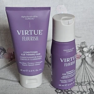 Virtue Flourish Shampoo & Conditioner For Thinning Hair 60ml Each Brand New - Picture 1 of 3