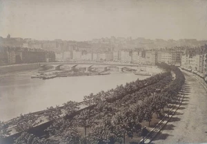 Photo 1862 Lyon Pont du Change Saône Rhône 69, Albuminé 19th, Urbanisme XIXe. - Picture 1 of 10