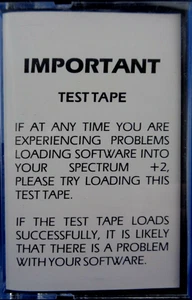 SINCLAIR ZX SPECTRUM +2 -- TESTTAPE (SINCLAIR) - Picture 1 of 3