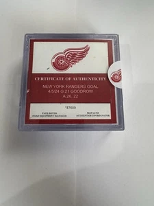New York Rangers Goodrow Goal Puck VS Detroit Red Wings 4.5.24 - Bild 1 von 2