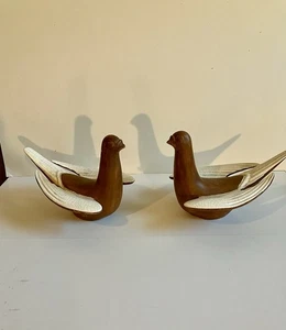 Paar Vintage Studiokeramik Tauben handbemalte Figuren’s - Bild 1 von 9