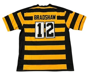 Terry Bradshaw Pittsburgh Steelers Bumble Bee Jersey Men's Large NEW - Picture 1 of 4