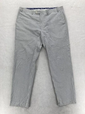 Pantalones Lauren Ralph Lauren Para Hombre 38x32 Azul Blanco Seersucker Preppy Poni Náutico Foto 1 de 4