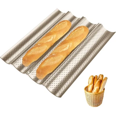 Backform Baguette Backblech Baguetteform Brotbackform Küchenzubehör - Bild 1 von 2