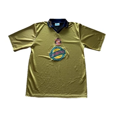 Vintage 90s Asics 1997-1998 Sz Large Football Soccer Sunderland 90s Away Jersey - Image 1 of 4