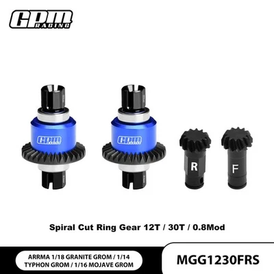 GPM 4140CS+7075 Alloy F&R Diffs Gear Set 12/30T ARRMA Granite/Typhon/Mojave Grom - Image 1 of 4