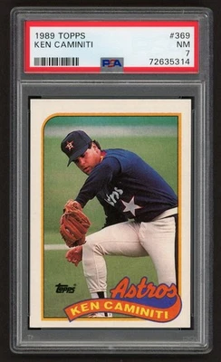 Ken Caminiti 1989 Topps #369 Houston Astros genial segundo año PSA 7 casi como nuevo Foto 1 de 3
