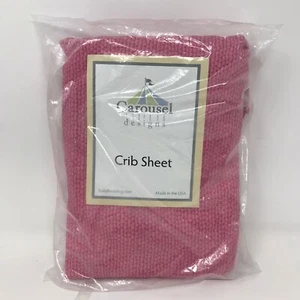 Carousel Designs Fitted Crib Sheet Pink Designer Nursery Bedding NEW Sealed - Picture 1 of 4