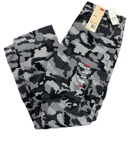 Levis Relaxed Fit Ace Cargo Pants Color Dark Grey Camouflage 0019 - Picture 1 of 3