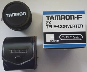 TAMRON-F MC TELE CONVERTER 2X für Y-CONTAX mit Originalkappen, Box und Case. JAPAN - Bild 1 von 10