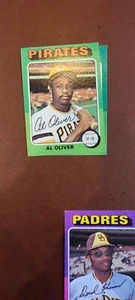 1975 Topps Baseballkarte #555 Al Oliver Pittsburgh Pirates - Bild 1 von 1