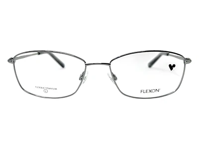 AUTHENTIC & NEW - FLEXON - W3040 041 56/18/140 - SHINY SILVER EYEGLASSES & CASE - Image 1 of 3