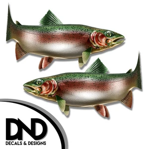 Trout - Fish Decal Fishing Tackle Box Bumper Sticker "3in SET" F-0940 D& - Picture 1 of 1