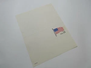 USPS Scott UY38 14c USA Flag Stars And Stripes Postal Reply Card - Picture 1 of 6