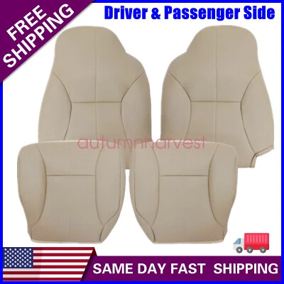 For 1998-2002 Dodge Ram 1500 2500 Driver & Passenger Bottom & Top Seat Cover Tan Foto 1 de 4