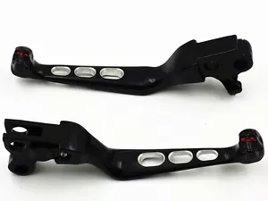 Leve freno frizione Black Skull per Harley XL 883 1200 Sportster Dyna Softail FL - Picture 1 of 4