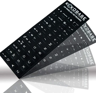 UK Replacement English British Universal Keyboard Stickers for Laptop, Computer - Image 1 of 4