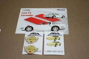 Last C4 Corvette 1996 colección de postales y prendedores de solapa - Imagen 1 de 5
