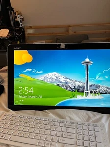 Sony VAIO SVJ202A11L 20" Touch AIO I3-3217U 1.80GHz 4GB RAM 700GB HDD - Picture 1 of 10