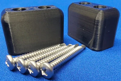 Pair Sliding Door Polyurethane Bumpers, Fits Pella and more, Stainless Screws - Image 1 of 3