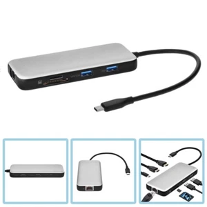 USB-C Docking Station 100W PD Dual 4K 60Hz HDMI USB 3.0 MicroSD RJ45 Ethernet - Picture 1 of 6