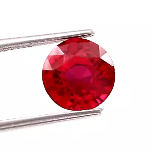 AAA Natural Flawless Mozambique Red Ruby Round Loose Gemstone Cut 8x8 MM - Picture 1 of 6