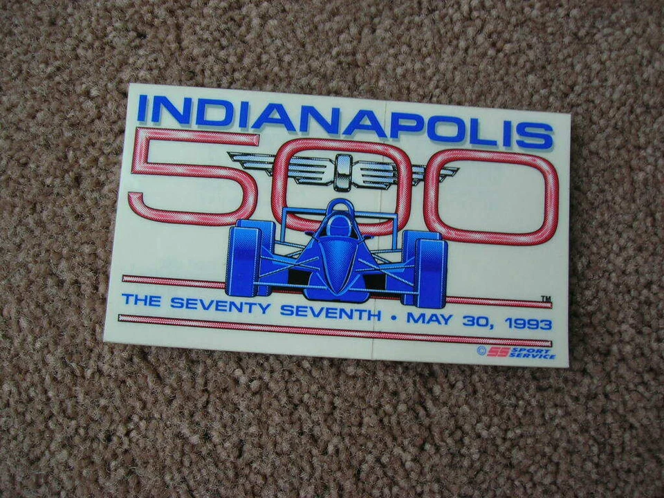 1993 Indianapolis 500 Collector Event Decal Stricker 77th Indianapolis Motor  - Image 1 of 1