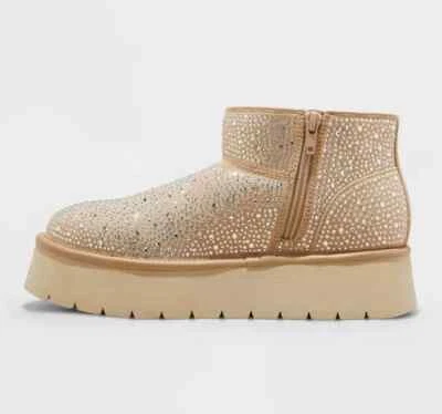 Botines de plataforma Missy para mujer con plantilla de espuma viscoelástica - Wild Fable beige/bronceado 8 Foto 1 de 4