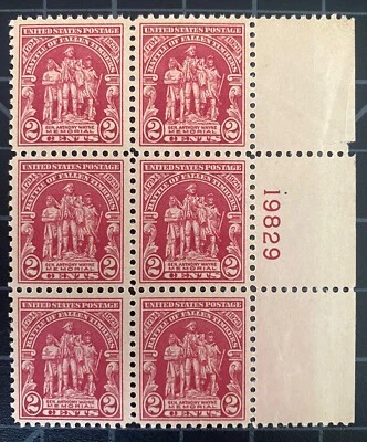 US Stamps-SC# 680 - Wayne  - Plate Block Of 6 - MOG Disturbed - CV = $20.00 - Image 1 of 2