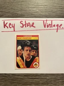1982-83 O-PEE-CHEE MARC CRAWFORD NHL ROOKIE RC HOCKEY CARD #342 CANUCKS STAR BV - Picture 1 of 3