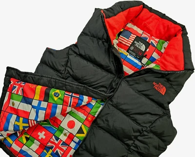 *LO ÚLTIMO CHALECO NEGRO ACOLCHADO ACOLCHADO BANDERAS THE NORTH FACE 700 RU14 Chaqueta S para mujer Foto 1 de 4