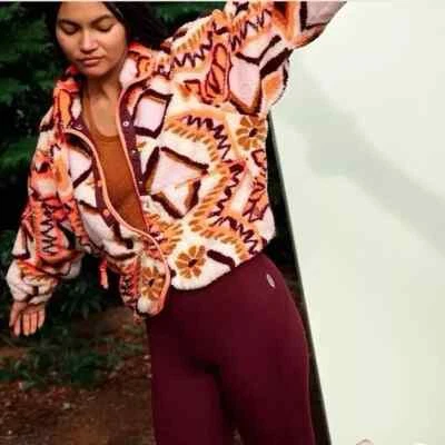 NWT Free People Hit the Slopes Printed Fleece Jacket Size XS - Image 1 of 4