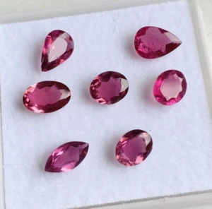 Magnificent Pink Tourmaline 7 Pieces Lot Loose Gemstone Certified 2.22 Cts - Picture 1 of 5