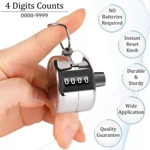 6 x Digit Manual Counting Hand Tally Number Counter Mechanical Click Clicker New - Picture 1 of 9