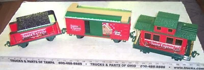 3 CHEAP G Gauge Train Freight Cars: Tender Box Car Caboose for Garden Railway RR - Image 1 of 4