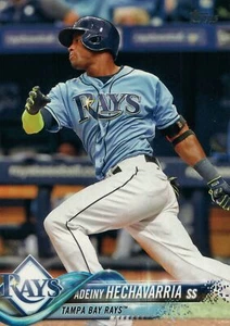 #164 Adeiny Hechavarria Tampa Bay Rays 2018 Topps Series 1 Baseball Card EAU - Picture 1 of 2