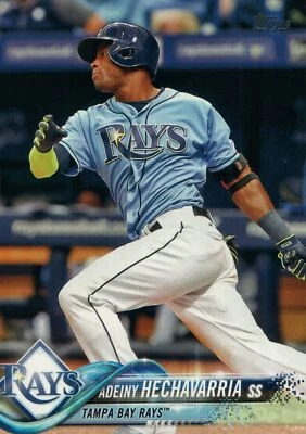 #164 Adeiny Hechavarria Tampa Bay Rays 2018 Topps Series 1 Baseball Card EAU - Image 1 of 2