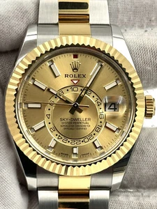 Rolex Skydweller Champagne Dial Two Tone Oyster Bracelet 326933 Box & Papers '22 - Picture 1 of 9