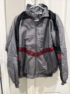 Active Wear Jacket Men’s Medium  Vintage Track Windbreaker Full Zip Free Ship - Picture 1 of 7