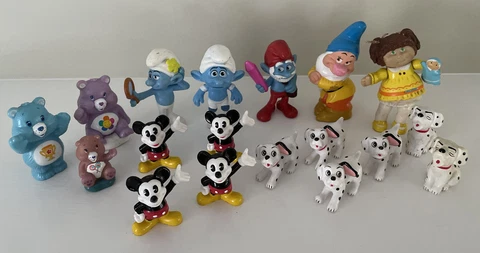 Lot of 18 Collectible Toys Figurines Disney Smurfs Cabbage Patch Care Bear +more Cover