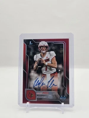 Miller Moss 2025 Bowman Chrome U True Red Autograph 3/5 #BCA-MMO, Louisville - Image 1 of 2