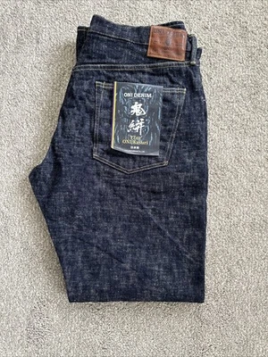 Oni Japanese Selvedge Denim 288 Kasuri 17oz Slub Jeans Classic Straight Size 40 - Image 1 of 4