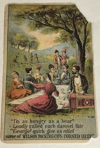 Wilson Packing Co Corned Beef Victorian Trade Card VTC1 - Picture 1 of 3