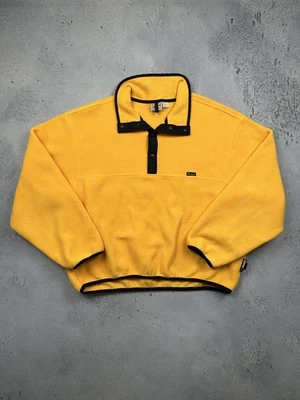 Woolrich Polartec Snap Fleece Pullover Yellow Black Trim USA - Image 1 of 4