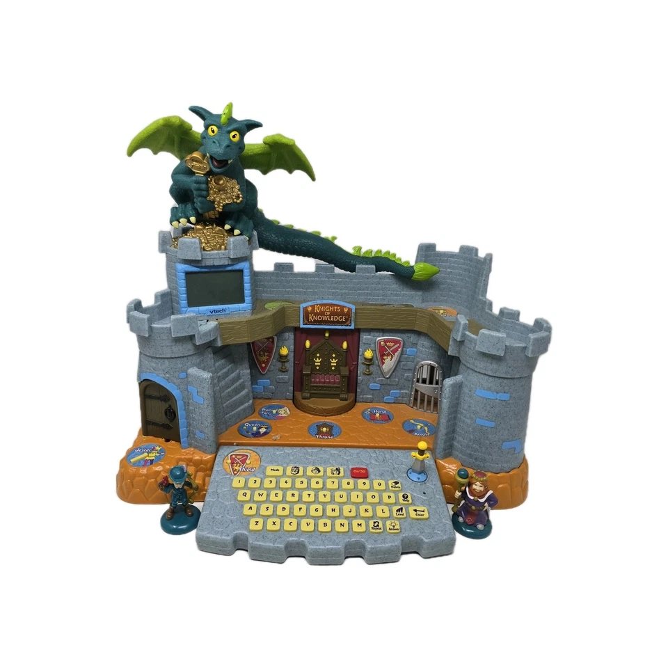 VTech Knights of Knowledge Learning Computer Game, Dirk the Dragon & Figures - Image 1 of 4