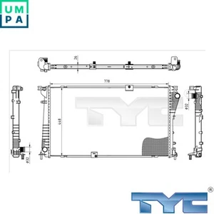 RADIATOR ENGINE COOLING 725-0045 FOR RENAULT TRAFIC/II/Van/Platform/Chassis 2.5L - Picture 1 of 6