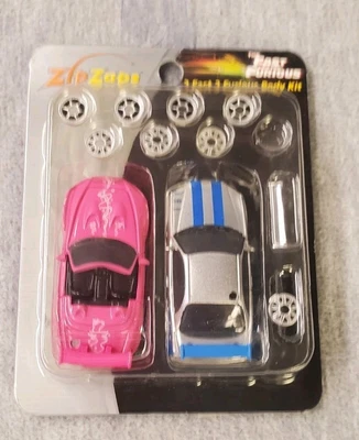 Vintage 2003 ZipZaps Micro RC 2 Fast 2 Furious Body Kit Pink/Silver  - Image 1 of 3